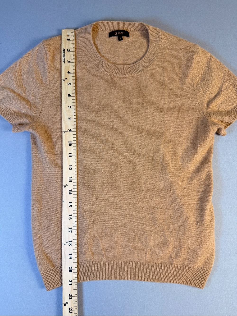 Quince Women’s Mongolian Cashmere Crewneck Sweater in Camel Tan Small - Picture 4 of 9